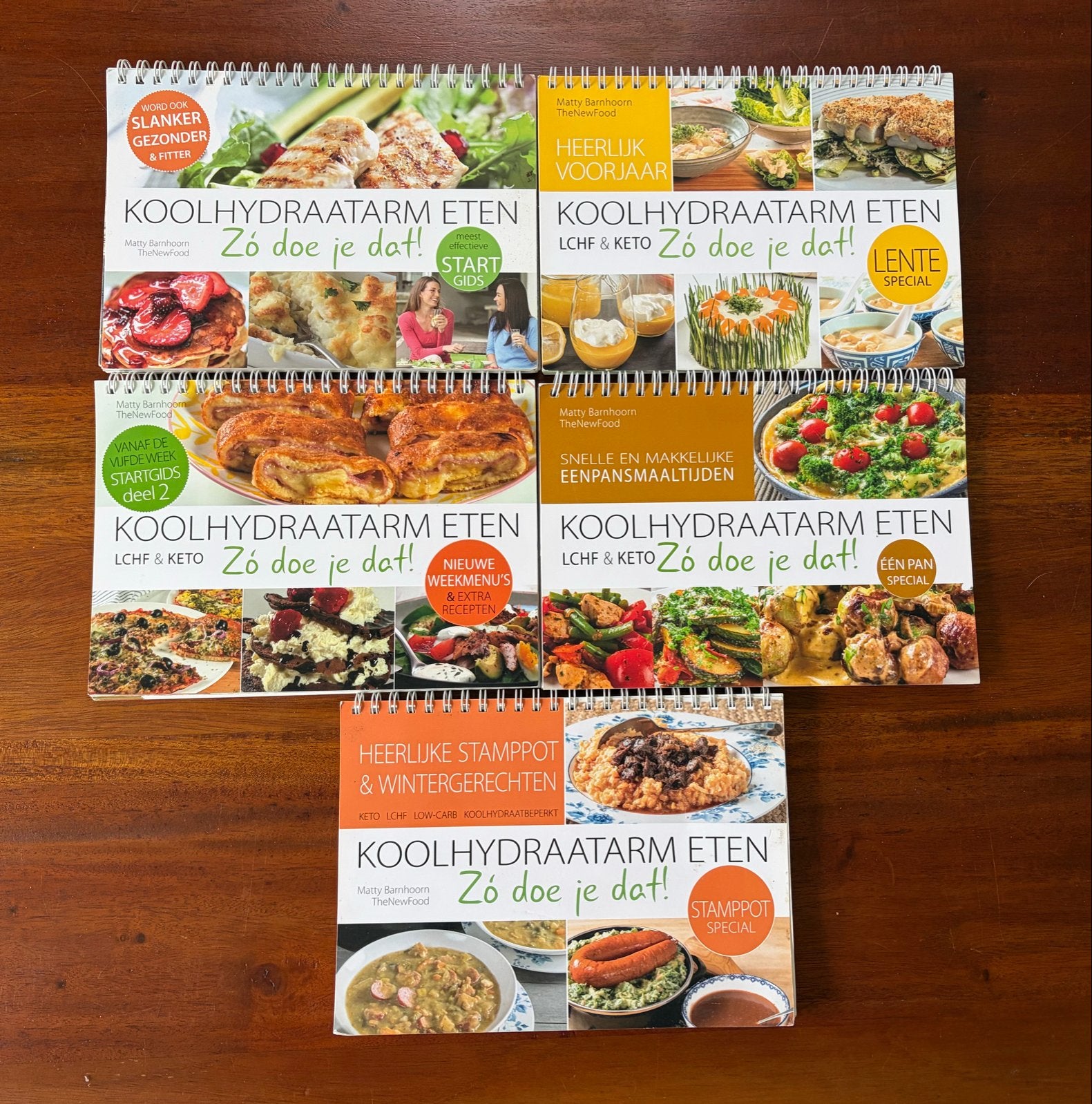 5 boekjes Koolhydraatarm/keto Matty Barnhoorn mag ook los., Ophalen of Verzenden, Zo goed als nieuw, Dieet en Voeding