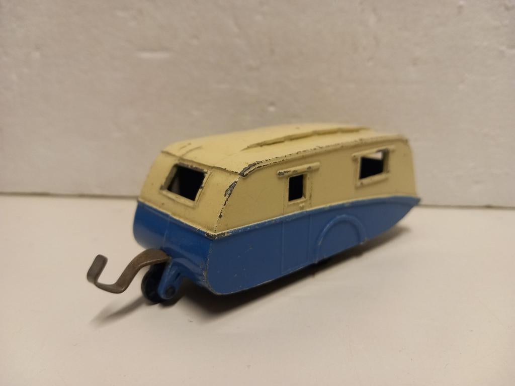 Vintage #190 Dinky Toys 1:43 Caravan Meccano LTD blauw, Ophalen of Verzenden, Gebruikt, Overige typen
