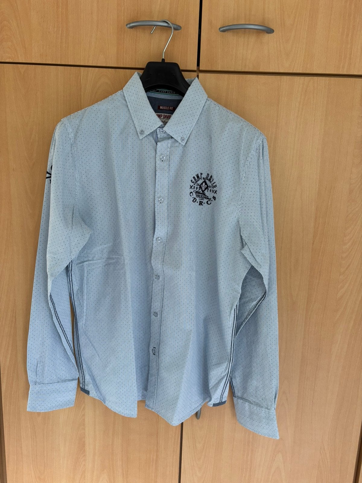 Overhemd Camp David blauw, Verzenden, Zo goed als nieuw, Blauw, Halswijdte 41/42 (L)