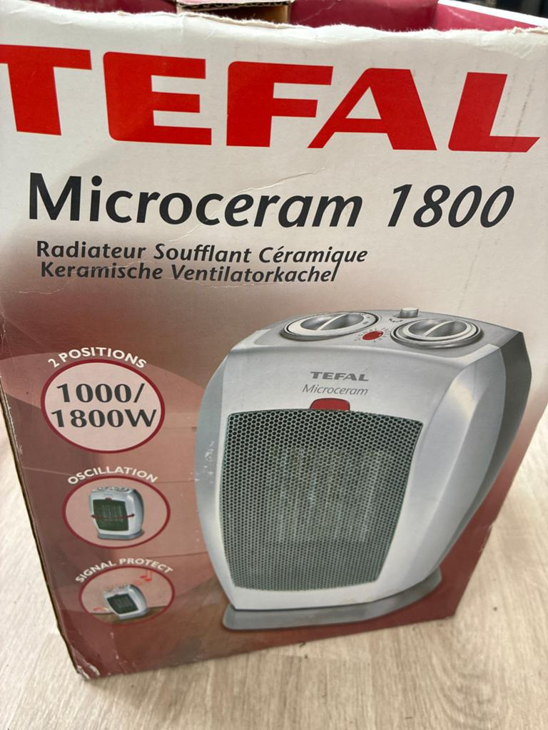 Tefal Microceram 1800 Keramische Ventilatorkachel, 30 tot 80 cm, Kachel, Minder dan 60 cm, Ophalen of Verzenden