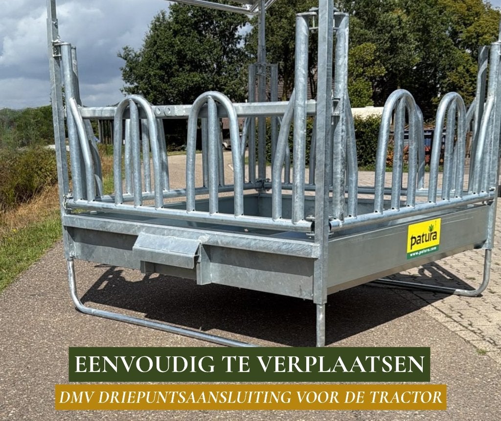 Hooiruif, Hay feeder, Voerplaats, Voederplek, Opfok, Schaijk, Info@veldomheiningen.nl, 4 paarden of pony's of meer