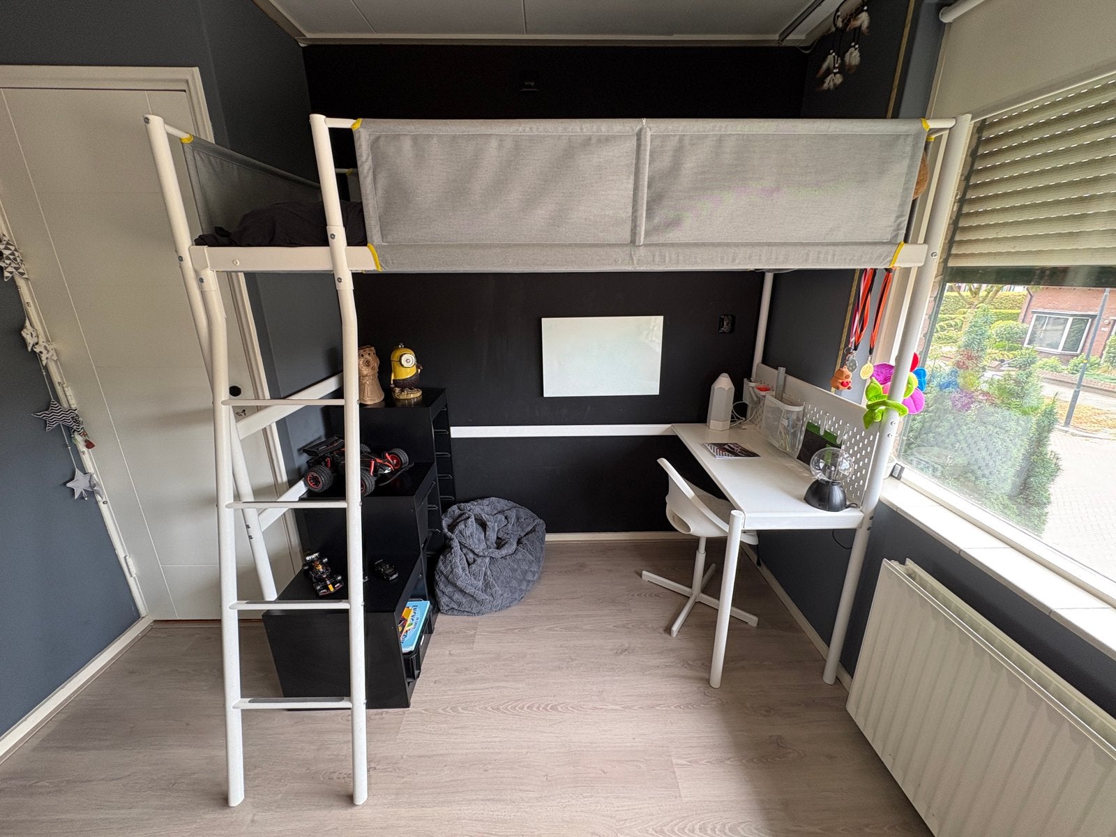 Hoogslaper, Ophalen, Eenpersoons, 90 cm, Hoogslaper