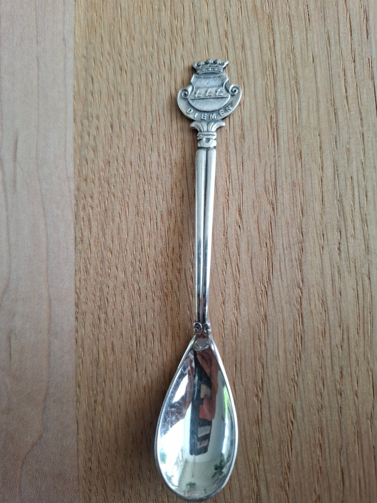 Antieke zilveren lepel met wapen van Diemen, Ophalen of Verzenden