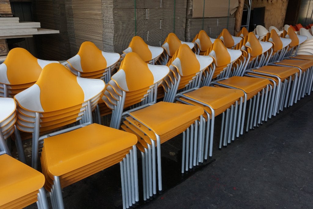 Drabert Parlando stoelen stapelstoelen kantinestoelen, Ophalen, Kunststof, Gebruikt, Overige kleuren