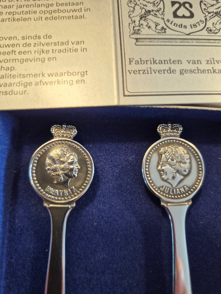 Theelepeltjes koningshuis, Antiek en Kunst, Ophalen of Verzenden
