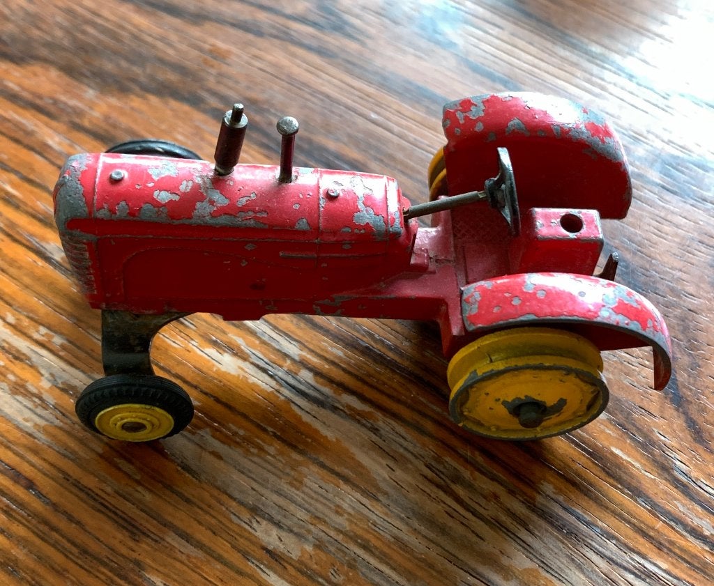 Dinky Toys Massey Harris tractor opknapper, Ophalen of Verzenden