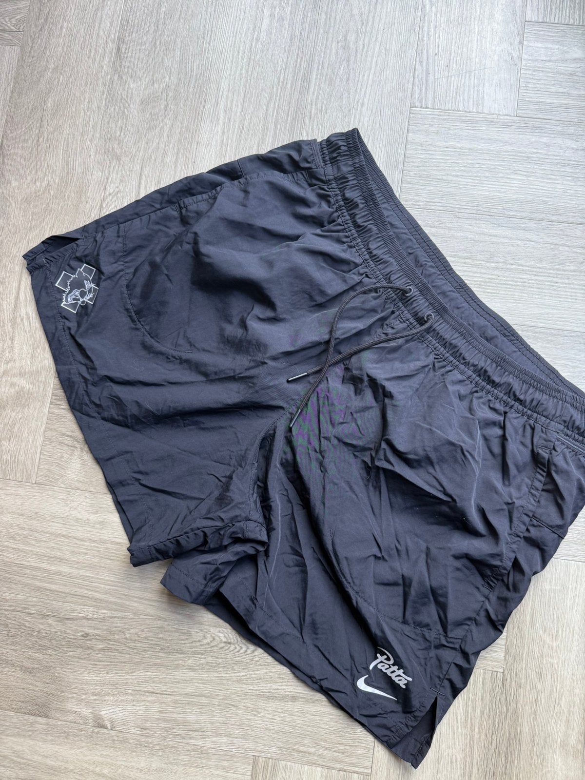 Patta x nike running team shorts black XL, Ophalen of Verzenden