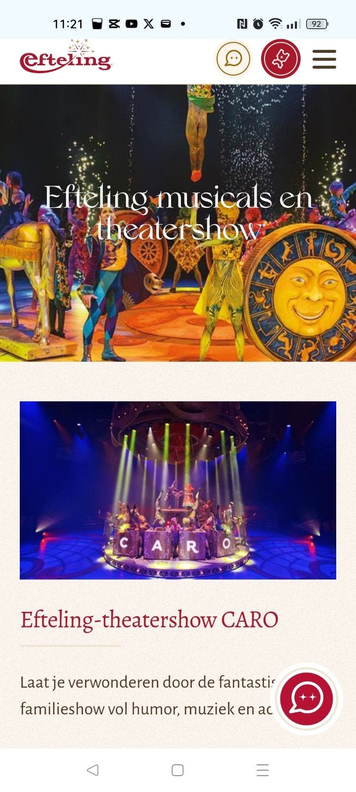 2 kaarten voor het EFTELING THEATER samen voor 47 euro, Tickets en Kaartjes, Twee personen