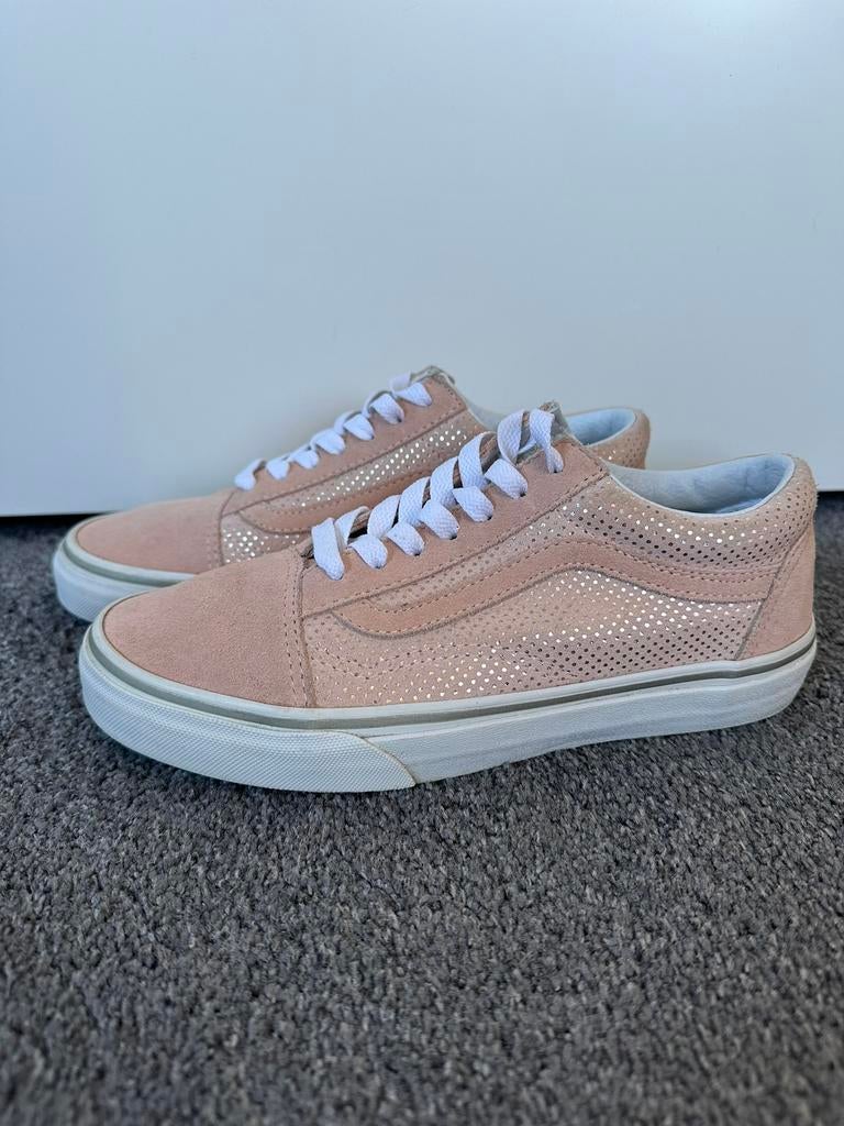 Nieuwstaat vans old skool roze zilveren stipjes glitters, Ophalen of Verzenden, Roze, Sneakers of Gympen, Zo goed als nieuw
