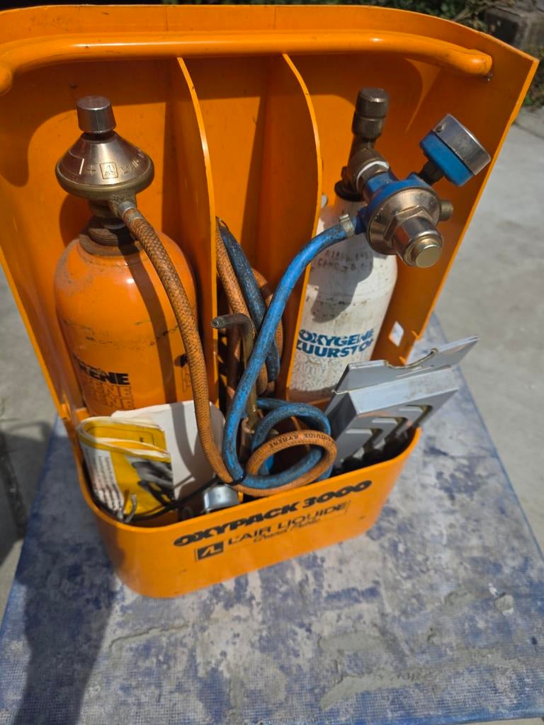 Soldeer set - OxyPack 3000 Air Liquide, Ophalen of Verzenden, Gebruikt, Minder dan 150 ampère, Overige typen