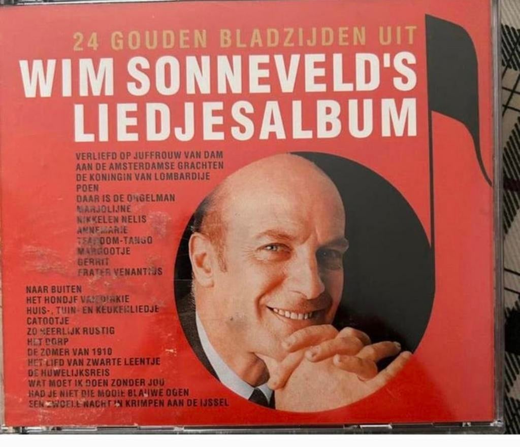 Wim Sonneveld Sonneveld’s Leidjesalbum 24 Gouden uit 2 cd’s, Ophalen of Verzenden, Gebruikt, Levenslied of Smartlap