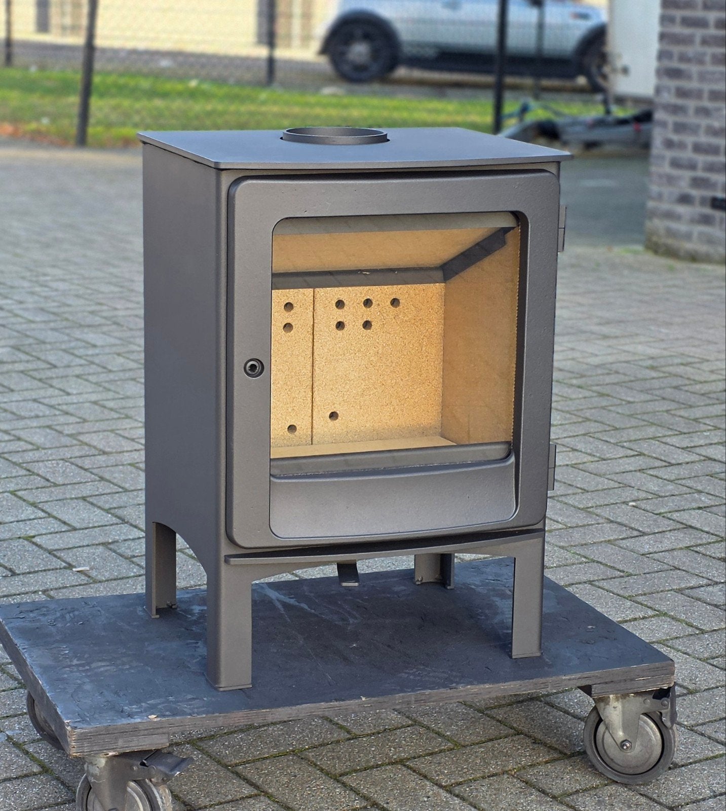 Houtkachel Dik Geurts Ivar 5 high, Ophalen of Verzenden, Vrijstaand, Hout, Nieuw