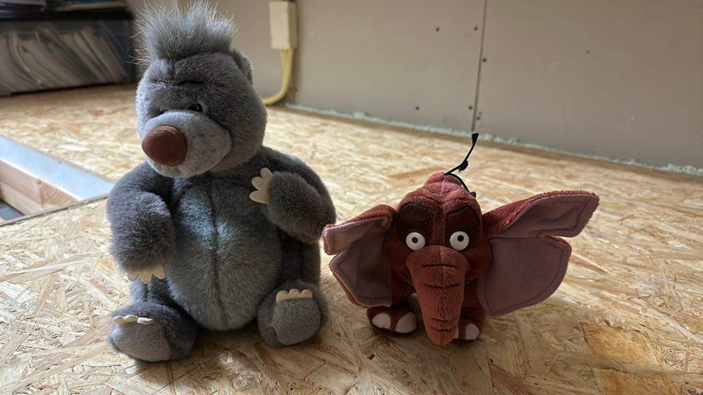 Knuffels Baloo de beer en Hathi de olifant van Jungle Book, Disney, Disney, Overige typen, Ophalen of Verzenden