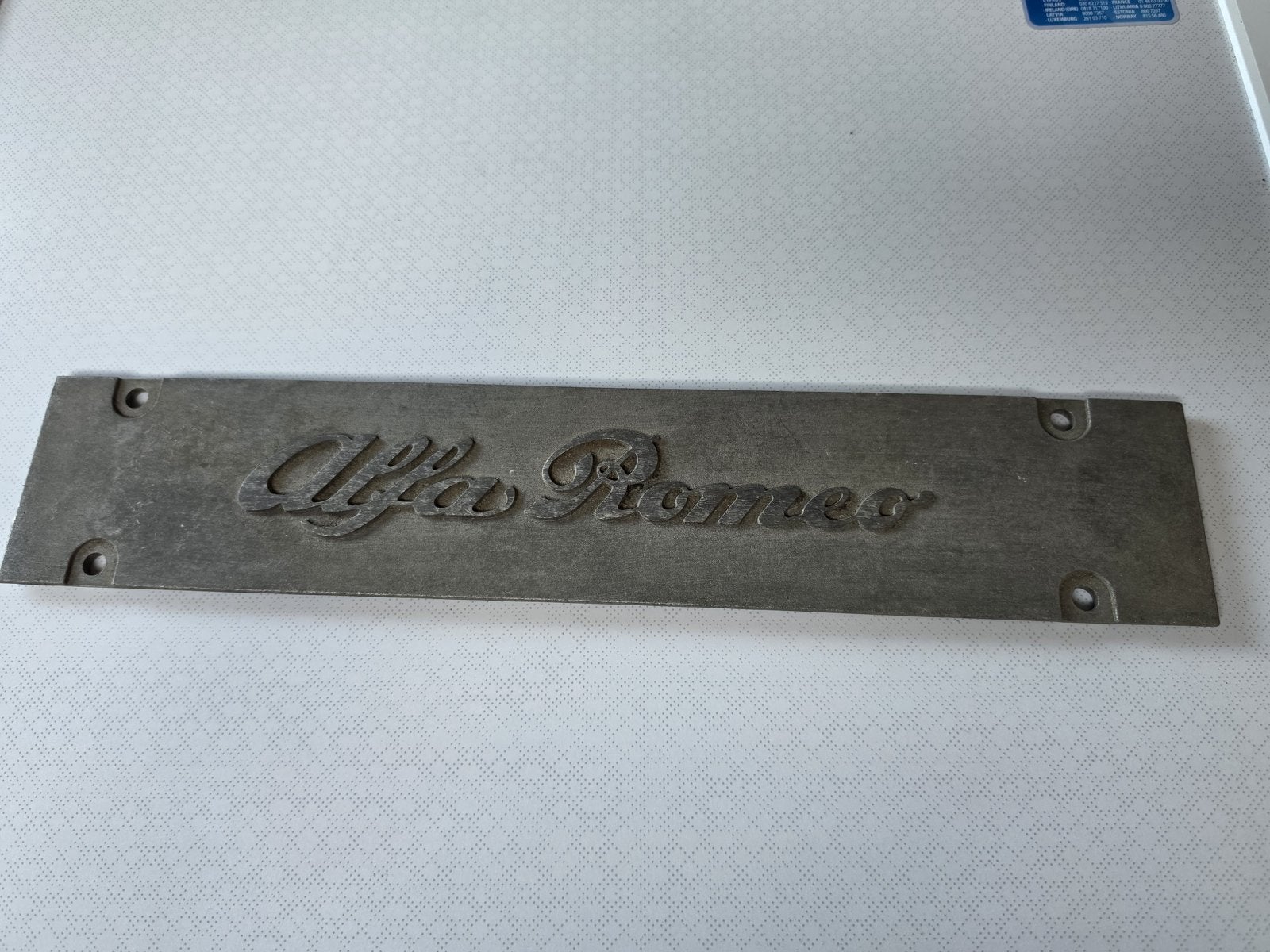 Motorblok plaat Alfa Romeo - Origineel en gebruikt, Ophalen, Gebruikt, Alfa Romeo