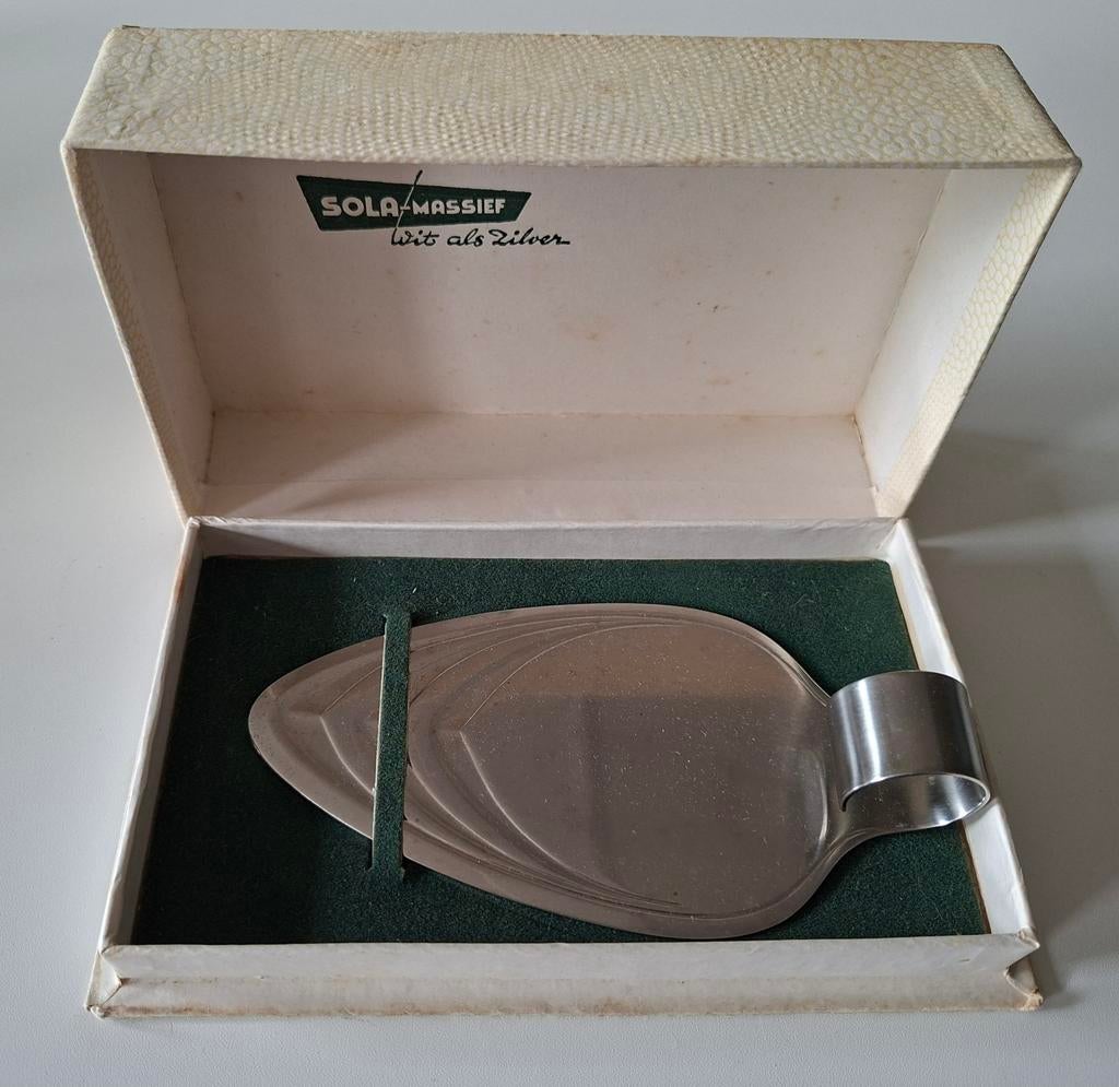 Vintage Sola Taartschep in Originele Doos., Antiek en Kunst, Antiek | Goud en Zilver, Ophalen of Verzenden