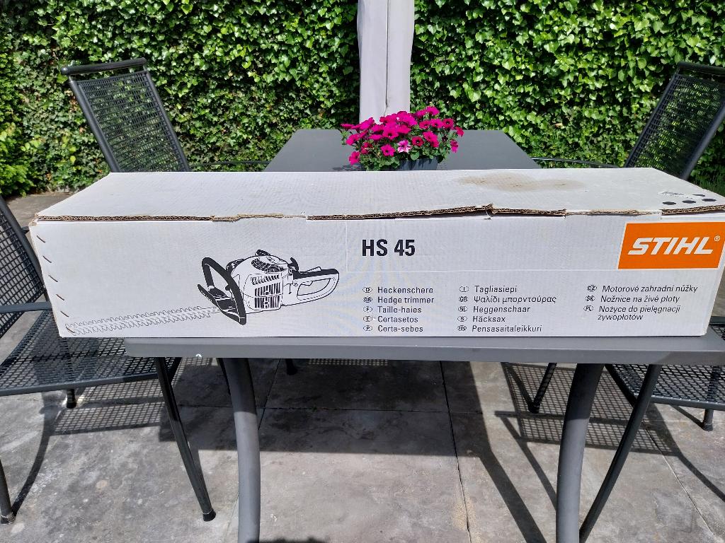 Stihl heggenschaar HS 45 Benzine, 45 cm, Tuin en Terras, Heggenscharen, Ophalen, Gebruikt, Benzine