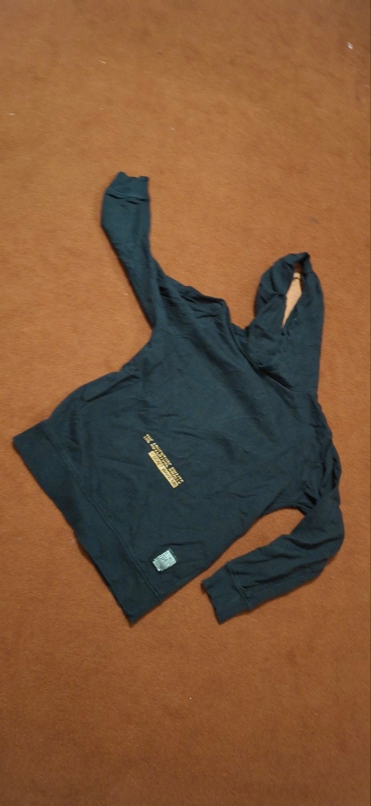 Donkerblauwe hoodie met print, Ophalen, Blauw, Onbekend, Maat 34 (XS) of kleiner