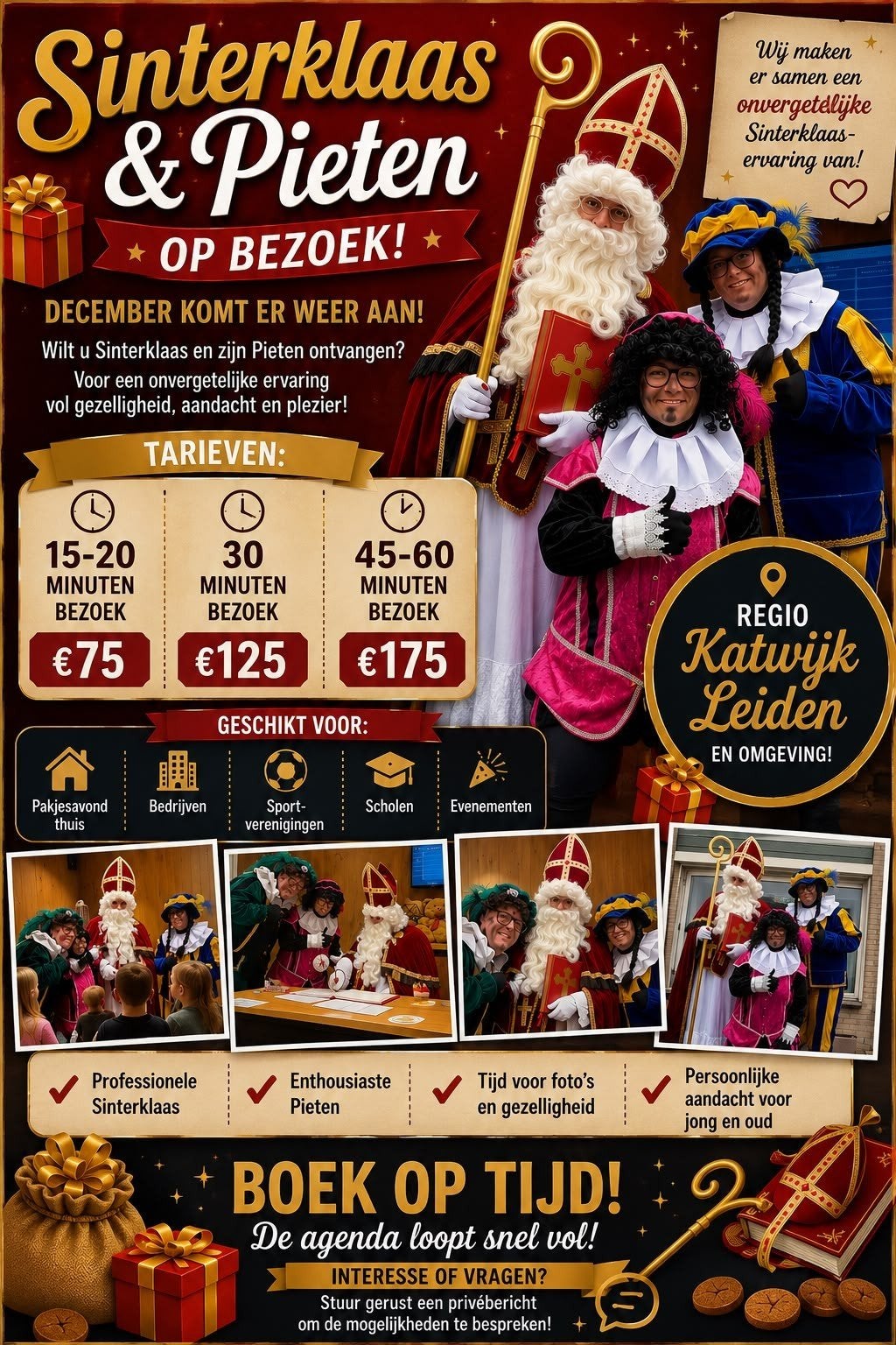 Sinterklaas & 2 Pieten bezoeken, Diversen, Sinterklaas, Ophalen, Nieuw