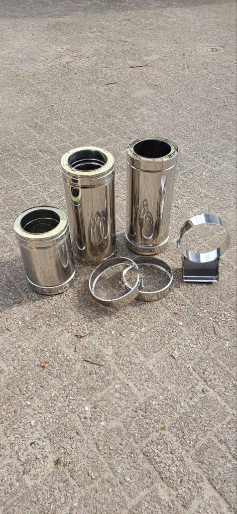 Geïsoleerde kachelpijp nieuw 150 mm binnenwerks!, Ophalen, Nieuw