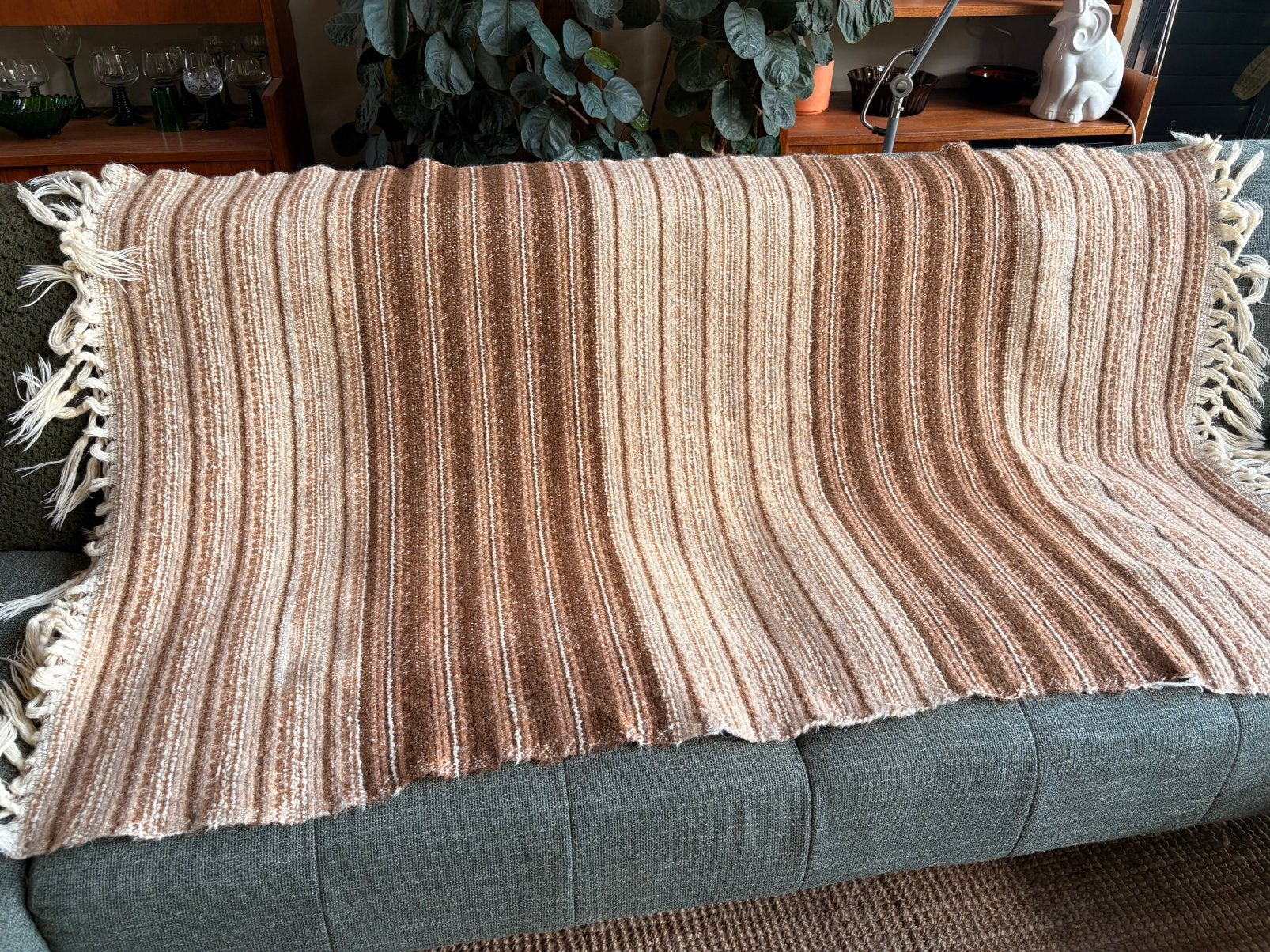 Vintage / retro tafelkleed, ook tof als woonplaid!, Gebruikt, 105 cm, Ophalen of Verzenden, Rechthoek