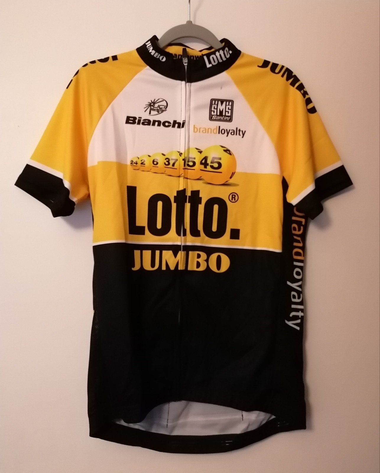 Lotto Jumbo Wielershirt - Zo goed als nieuw, Maat 48/50 (M), Geel, Ophalen of Verzenden, Zo goed als nieuw