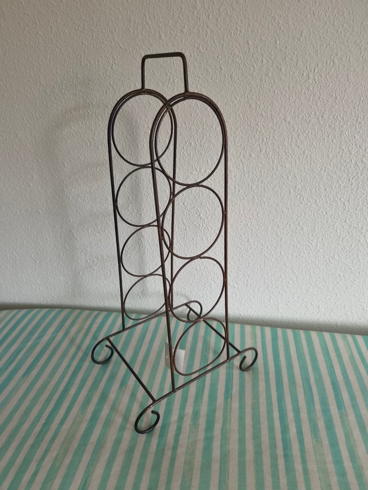 Metalen wijnrek voor 4 flessen - Gifts Amsterdam, 50 – 75, Nieuw, Ophalen of Verzenden, Minder dan 5 flessen