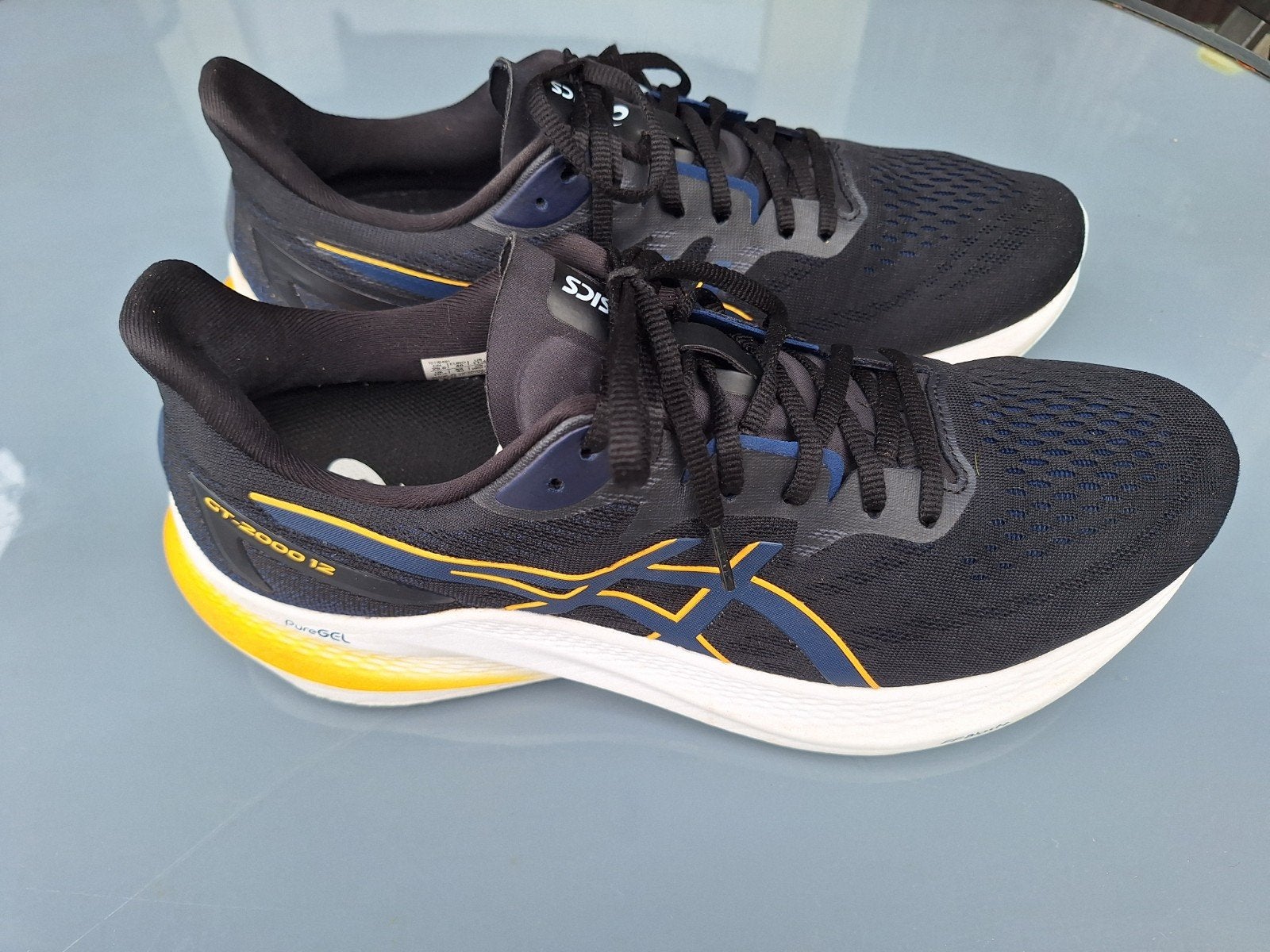 Asics GT-2000 12 hardloopschoenen maat 46, Gebruikt, Hardloopschoenen, Ophalen of Verzenden, Hardlopen