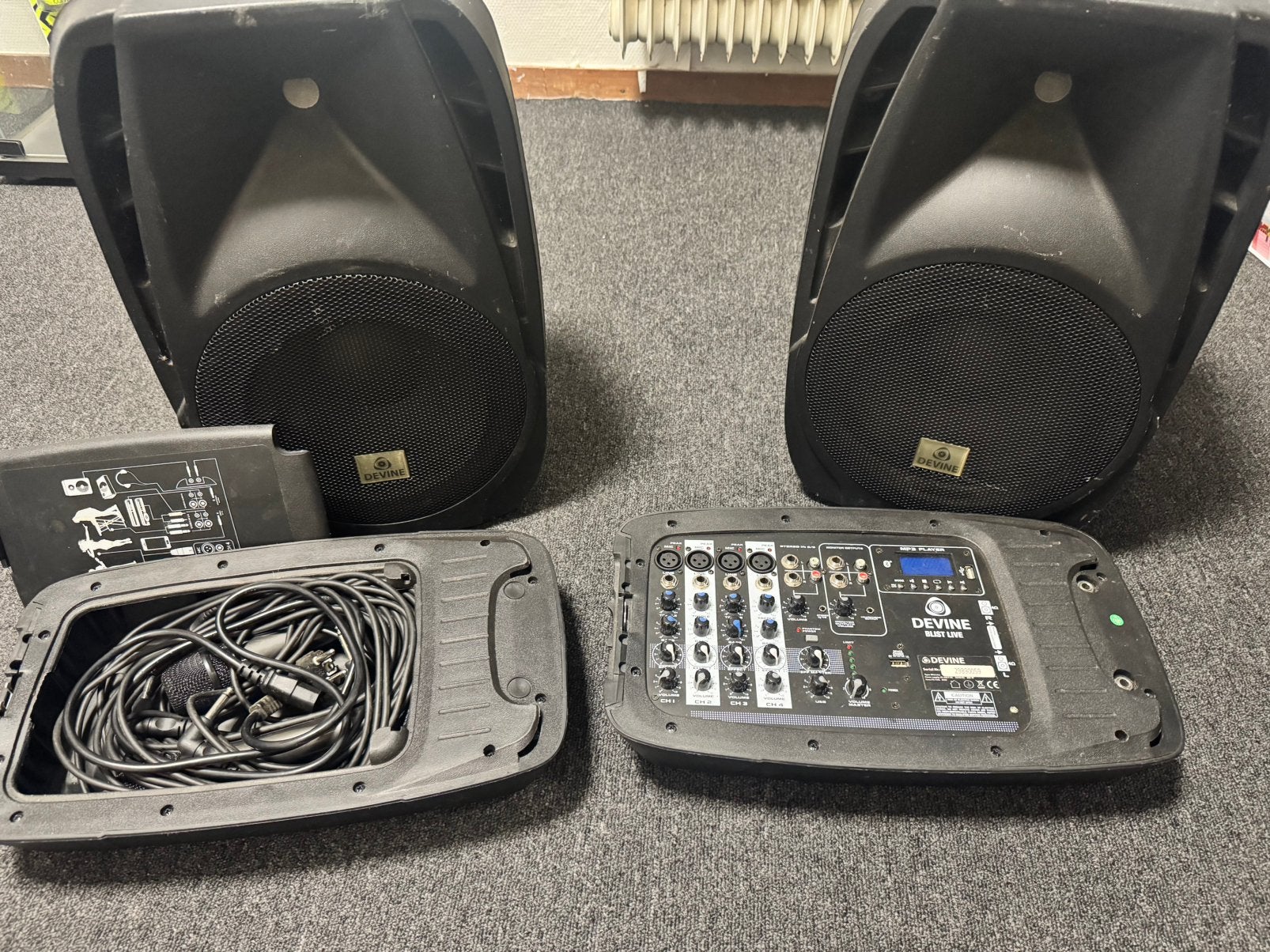 Karaoke speakers set, Ophalen, Gebruikt, Minder dan 500 watt, Overige typen
