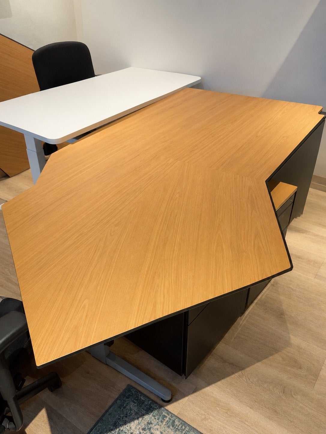 2 keer Modern hoekbureau - 240x80, Ophalen, Opbergruimte, Gebruikt, Hout