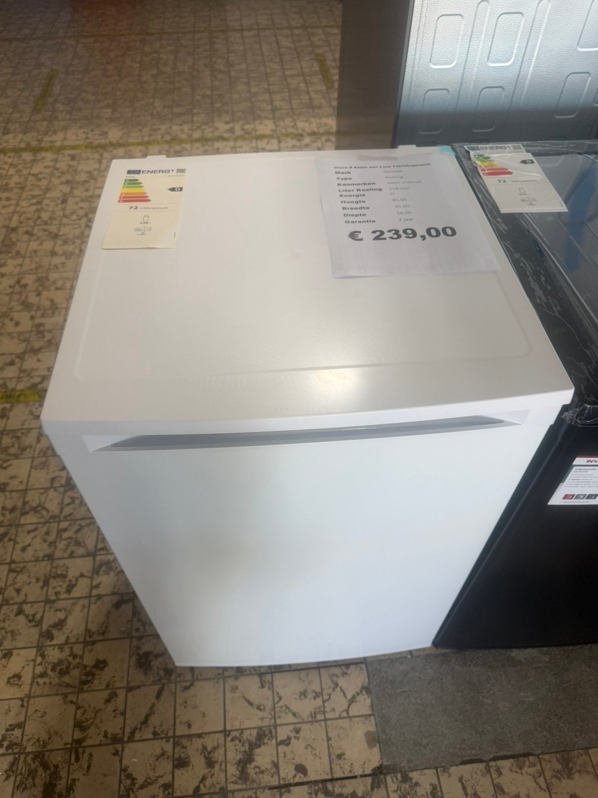 Geratek koelkast tafelmodel nieuw zonder vriesvak, Ophalen, Minder dan 85 cm, 100 tot 150 liter, Energieklasse A of zuiniger