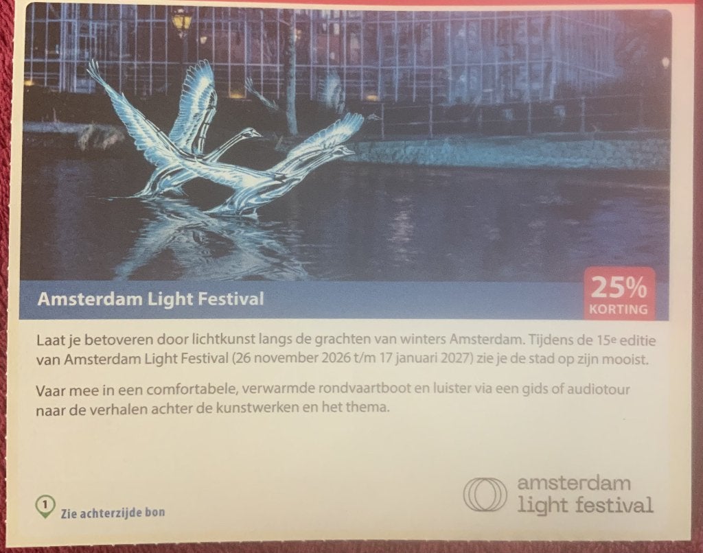 Amsterdam Light Festival Voordeelbon, Drie personen of meer, Kortingsbon, Overige typen