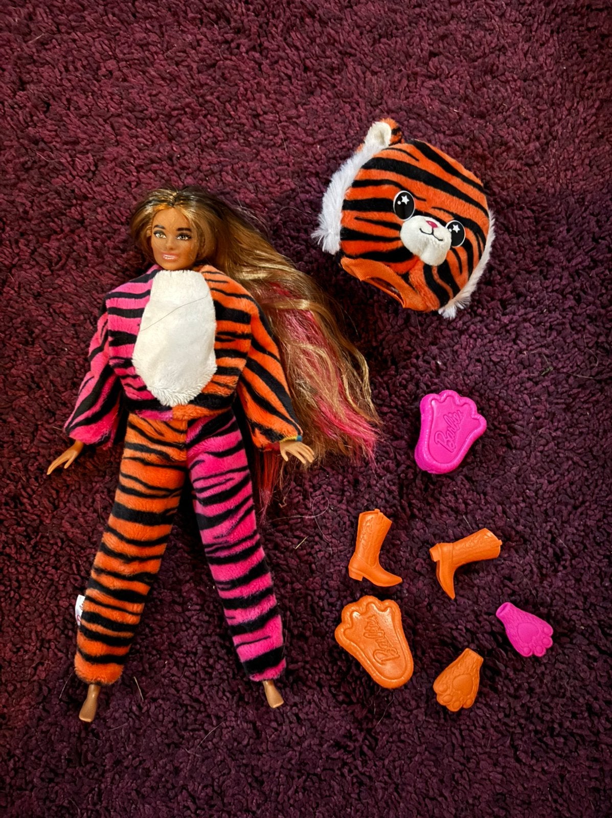 Barbie in tijger outfit., Ophalen of Verzenden, Zo goed als nieuw, Staal