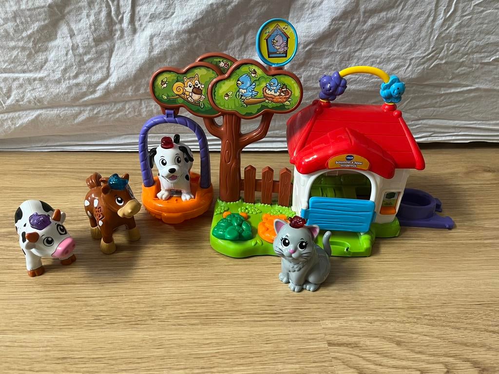 VTech Schommel & Speel Hondenhok met dieren, Ophalen of Verzenden, Zo goed als nieuw, Overige typen, Met geluid