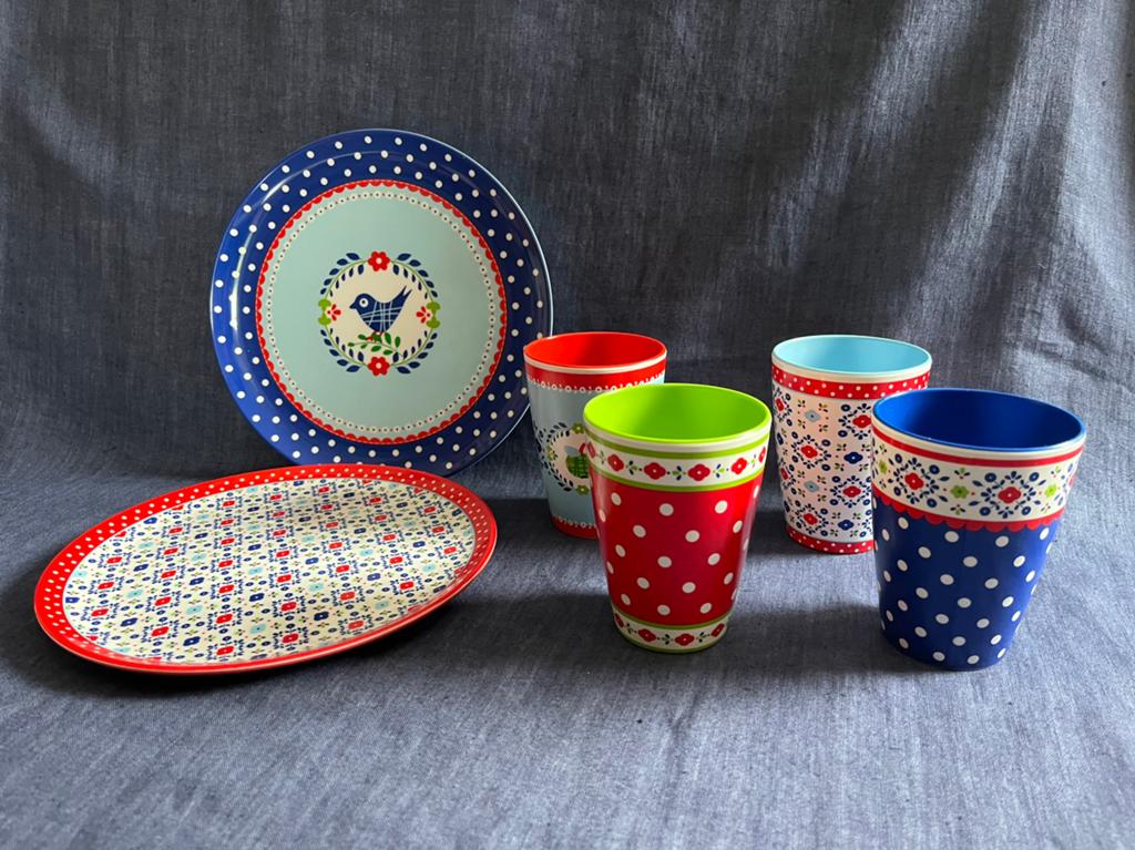Melamine servies Spiegelburg Garden, Overige materialen, Overige typen, Nieuw, Ophalen of Verzenden