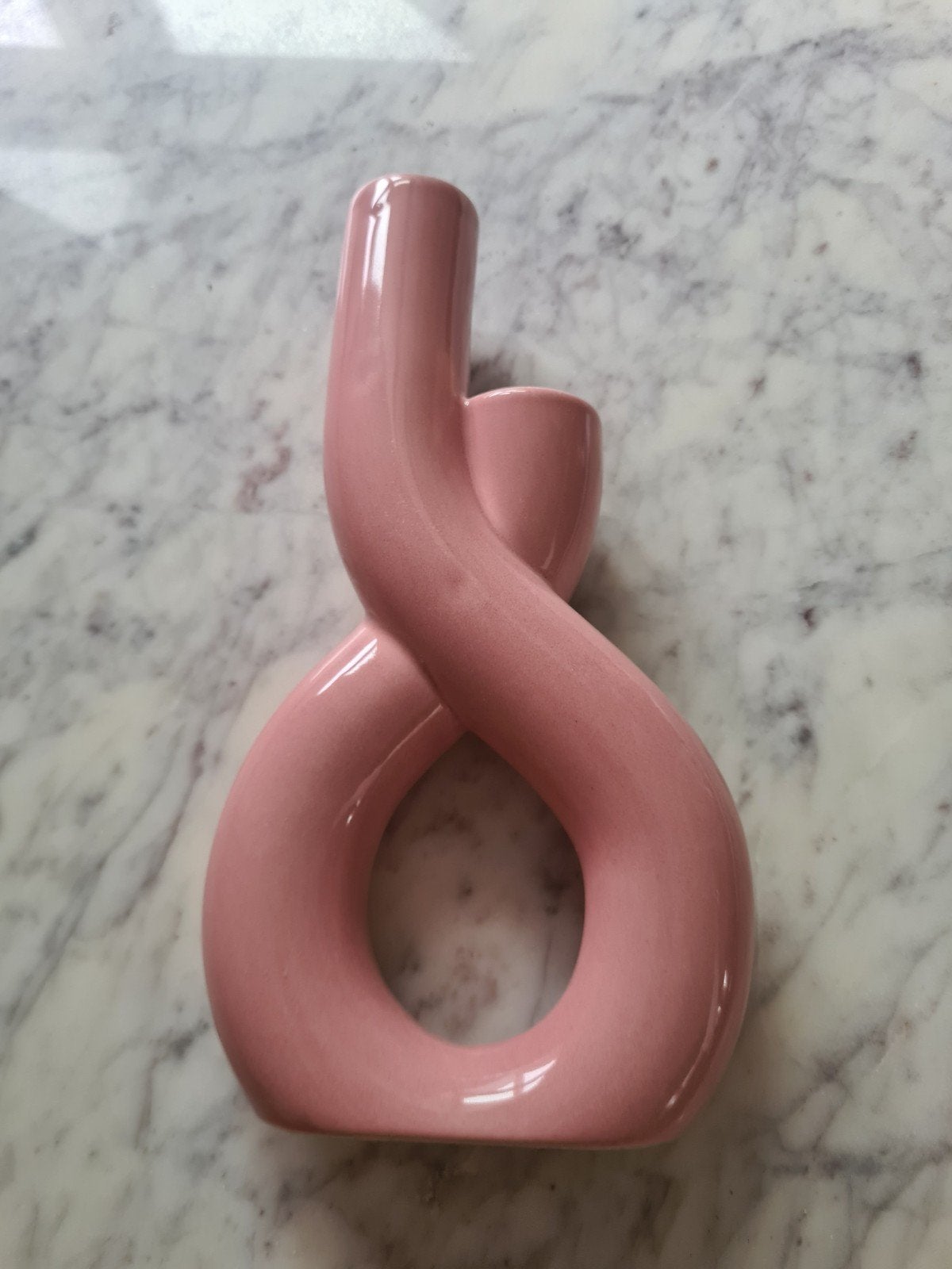 Roze vaas met uniek design, Met patroon/structuur, Ophalen of Verzenden, Zo goed als nieuw, Roze