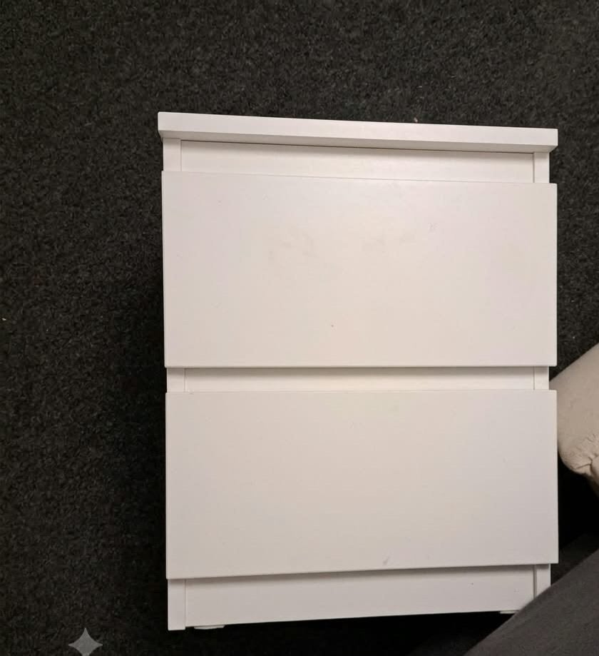 IKEA MALM witte ladekast – 2 beschikbaar, Ophalen, 50 tot 100 cm, Zo goed als nieuw, 3 of 4 laden