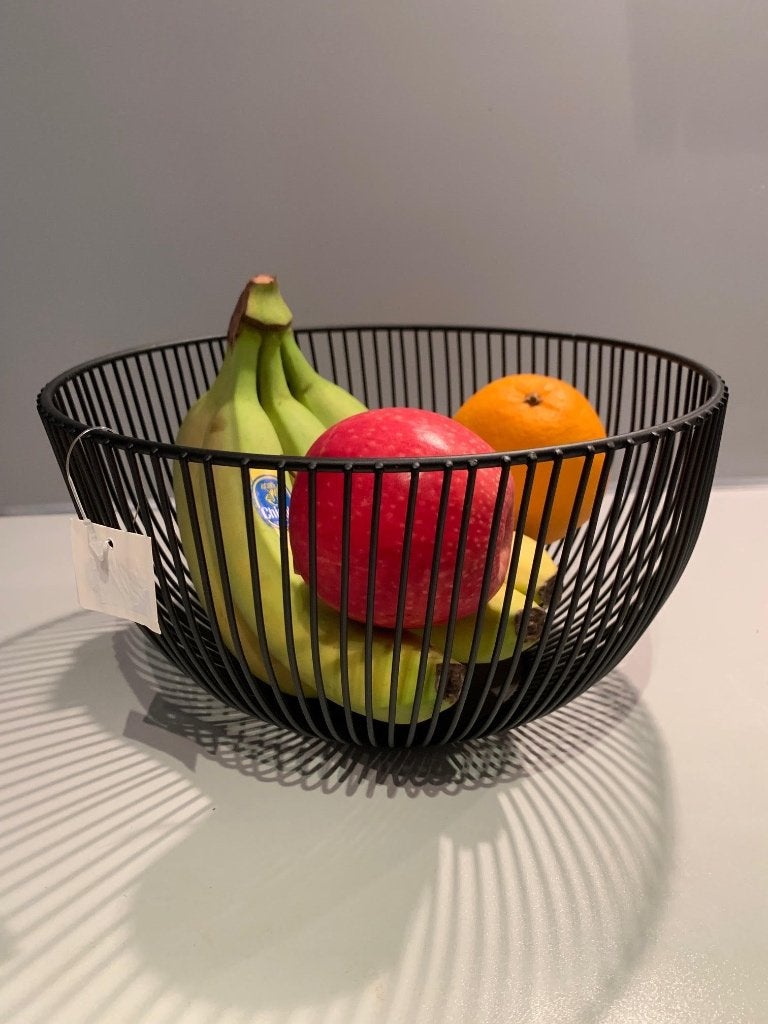 Fruitmand zwart, Ophalen, Nieuw, Rond, Overige materialen