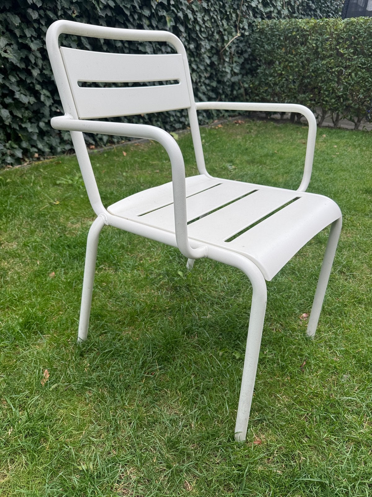6x Emu Star tuinstoelen met armleuningen - Wit, Ophalen, Gebruikt, Metaal