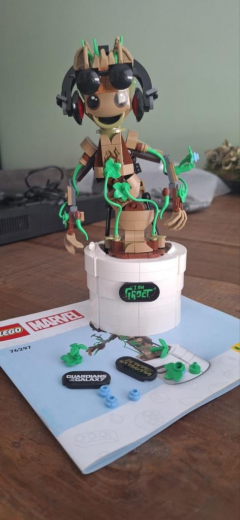 LEGO Marvel I Am Groot (76217) - Compleet met instructies, Marvel, Lego, Ophalen of Verzenden, Zo goed als nieuw