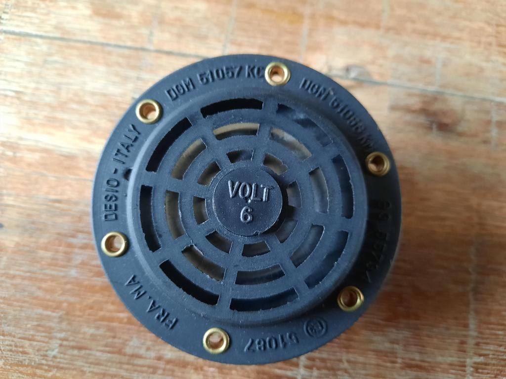 N.O.S oldtimer 6 volt claxon italiaans, Ophalen, Nieuw, Overige typen, Overige merken