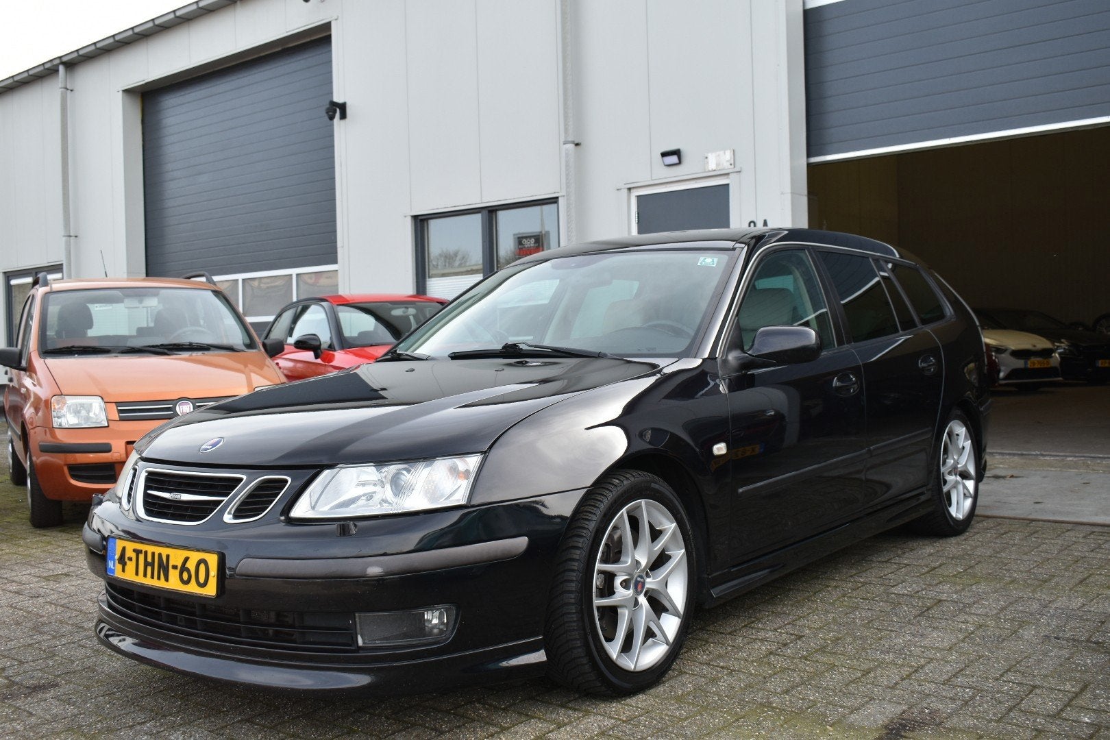 Saab 9-3 Sport Estate 2.8 T V6 Aero HIRSCH, Auto's, Saab, Gebruikt, Zwart, Leder, 1570 kg
