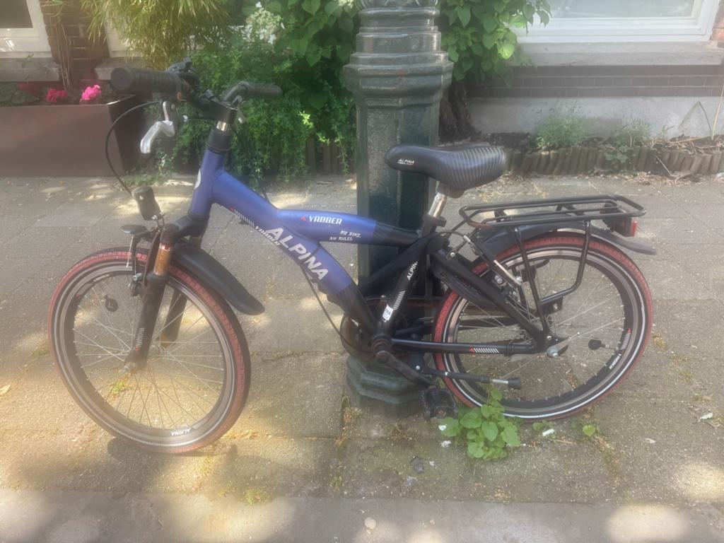 Alpina Yabber 22 inch kinderfiets - Blauw, Ophalen, Gebruikt, 20 inch of meer