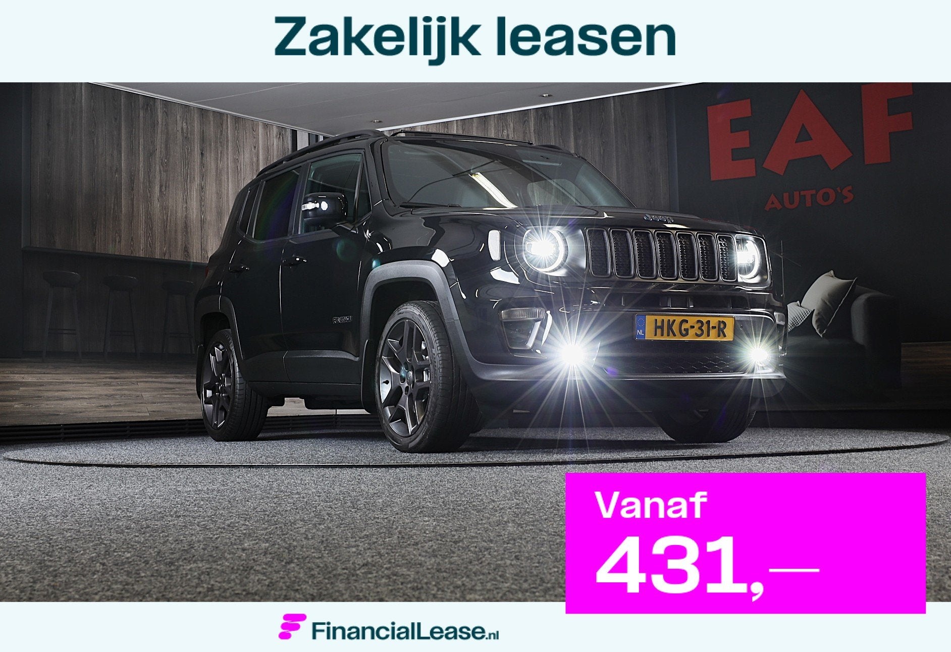 Jeep RENEGADE 4xe 240 Plug-in Hybrid Electric S / Aut / Navi, Automaat, Dealer onderhouden, Gebruikt, Zwart