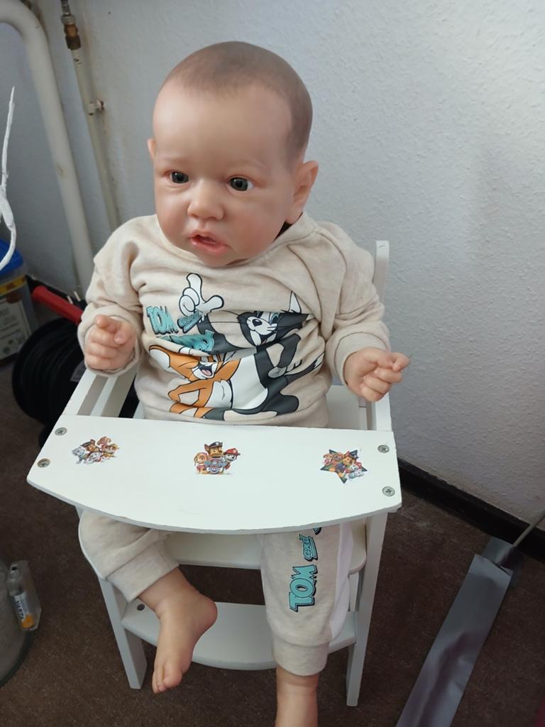 Reborn baby Saskia van Bonnie Brown - Levensecht, Ophalen of Verzenden, Zo goed als nieuw, Babypop, Levensecht of Reborn