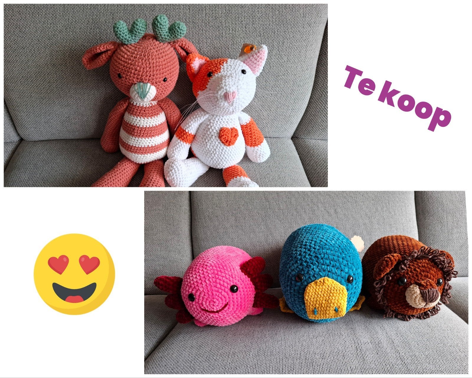 Nieuwe, handgemaakte, unieke (X)XL knuffels - super zacht, Ophalen of Verzenden, Nieuw, Overige typen