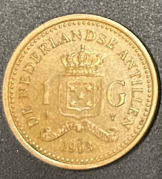 Nederlandse Antillen 1 gulden 1993, Postzegels en Munten, Ophalen, Koningin Beatrix, 1 gulden, Losse munt