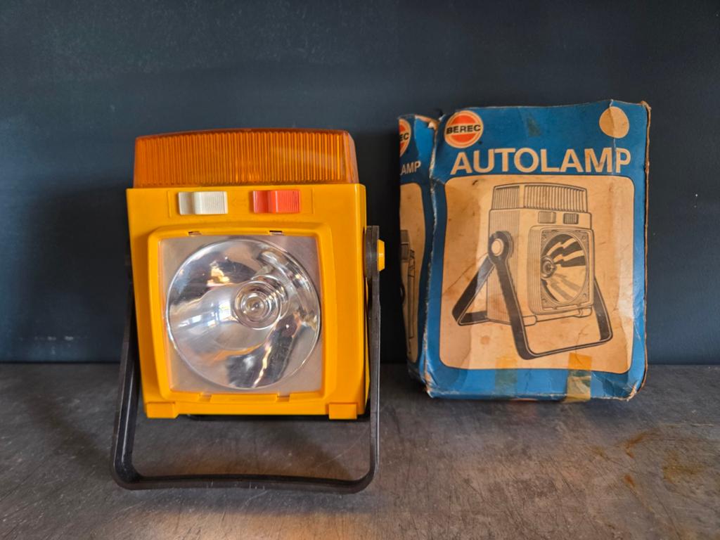 Vintage Retro Berec autolamp draagbare zaklamp, Auto diversen, Auto-accessoires, Ophalen, Gebruikt