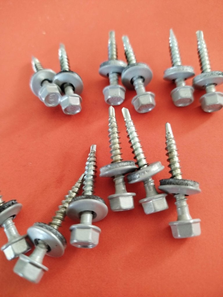 dakpanplaatl schroeven aluminium /lich grijs 35 + 55 mm, 50 tot 100 mm, N, N, Schroeven