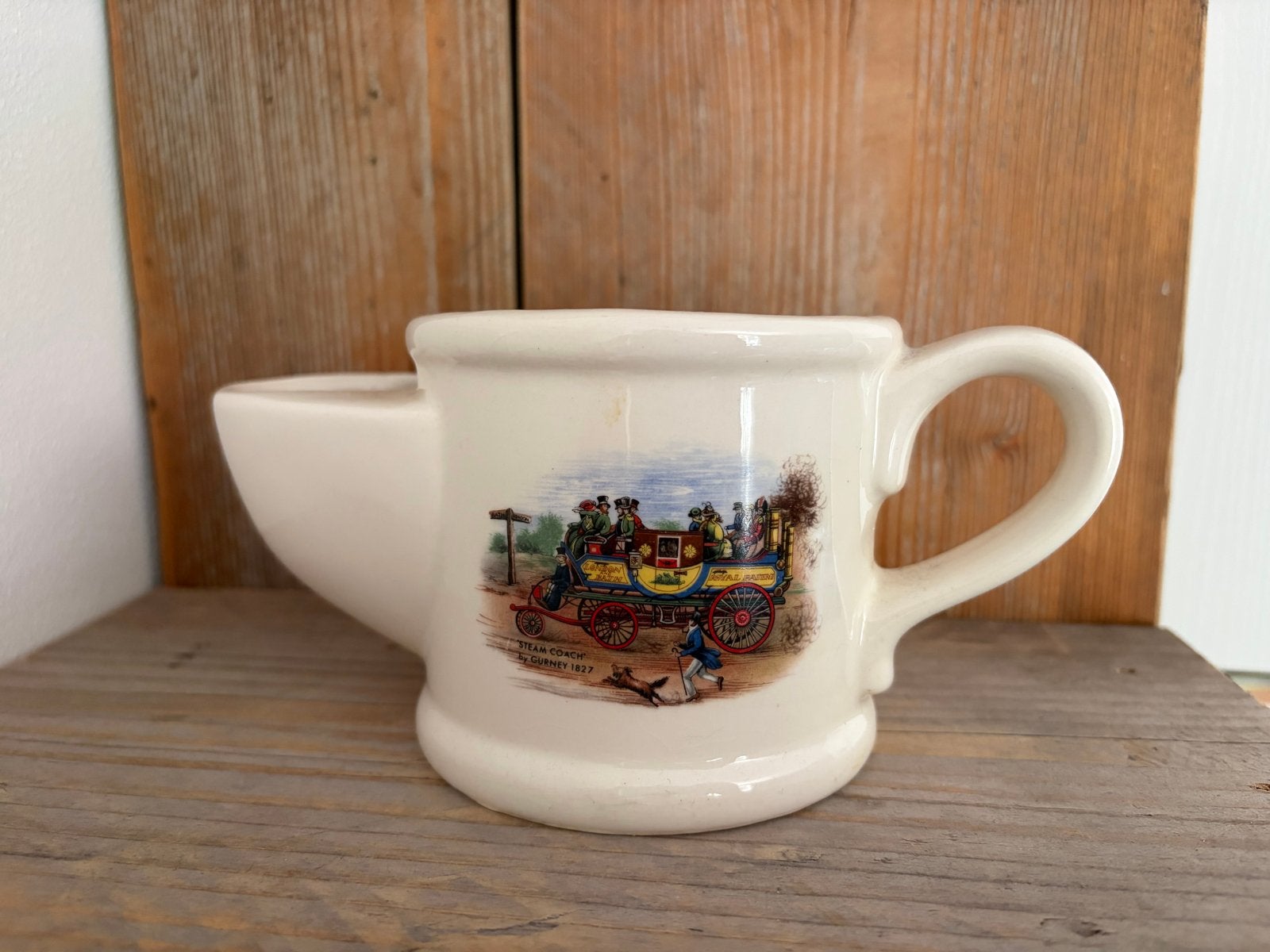 Vintage Wade England Scheerkom met Stoomkoets Decor, Ophalen of Verzenden