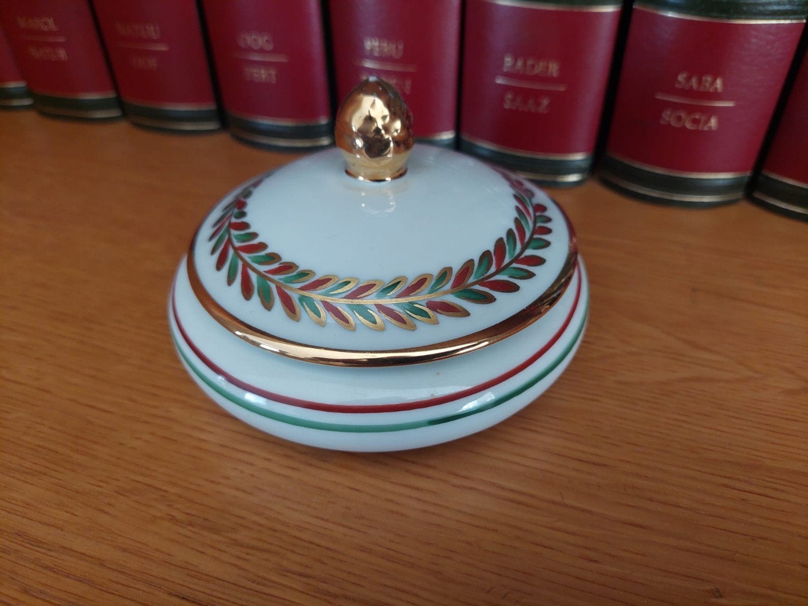 Limoges Porseleinen potje - Handbeschilderd, Antiek en Kunst, Ophalen of Verzenden